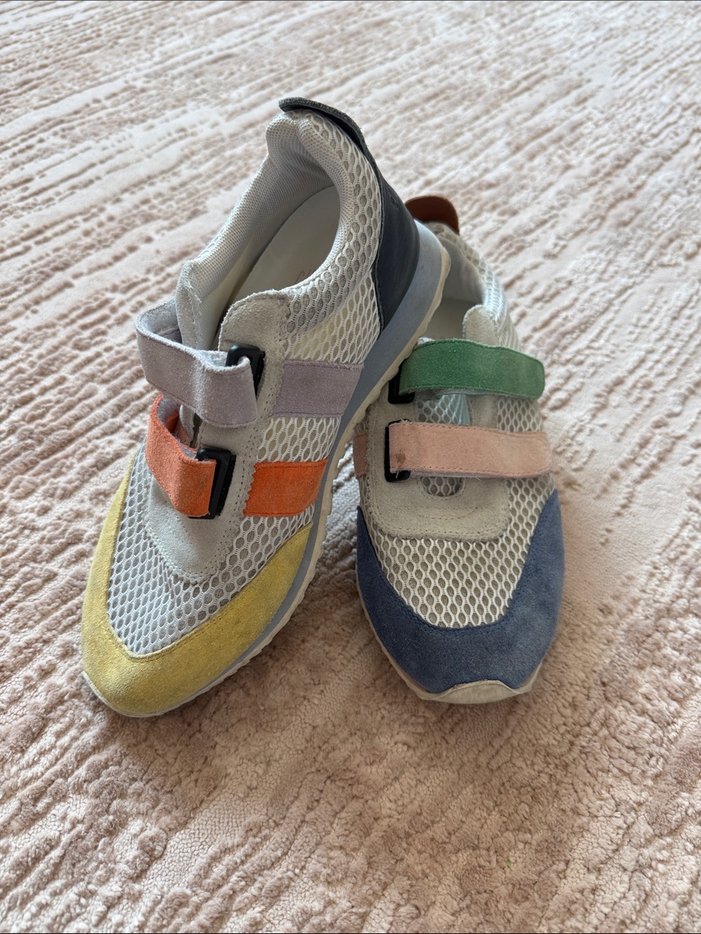 Charlotte Stone Women's Multi-Color Rainbow Mesh Velcro Sneakers Size 9